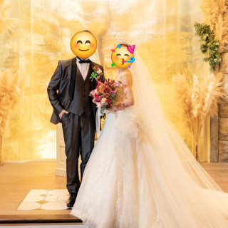 挙式会場でリハーサルの時に撮影