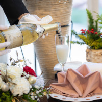 新郎側のテーブル