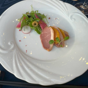 いぶり鴨とオレンジのカルパッチョ
彩り野菜を添えて|784080さんのウエディング ファンタジアの写真(2603989)