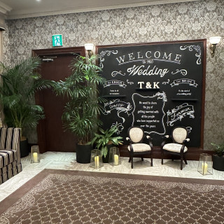 下見でのとき、黒板にイニシャルを置いてくれたのが嬉しかっです