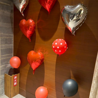 好きなディズニーの風船で埋めました