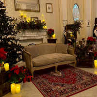 クリスマスらしい装花にしていただきました