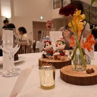 持ち込みのチップとデールのぬいぐるみを飾ってもらいました。