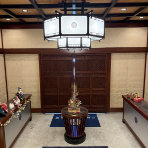 披露宴会場のエントランス|784517さんの大阪城西の丸庭園 大阪迎賓館の写真(2605396)