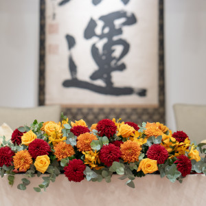 メインテーブル|784533さんの大國魂神社 結婚式場の写真(2605601)