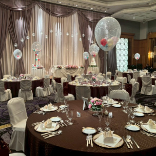 各テーブルにもバルーンスパーク用のバルーンを置きました。