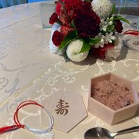 赤飯とテーブルコーディネート
