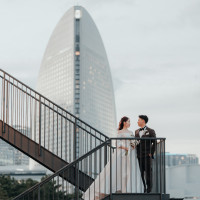 披露宴会場に移動する階段がとても素敵です。