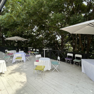 披露宴会場の庭、パーティ感がありました|784759さんのローズガーデンクライスト教会の写真(2606420)