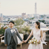 テラスでの撮影