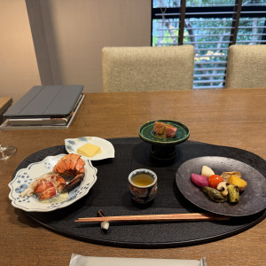 試食の料理です|784883さんの高宮庭園茶寮の写真(2607580)