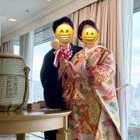 和装なのでケーキカットではなく鏡開きにしました。