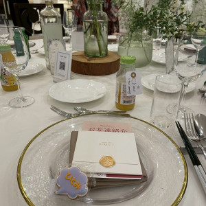 持ち込みのアイシングクッキー席札|784891さんの北山迎賓館/テイクアンドギヴ・ニーズウェディングの写真(2607634)