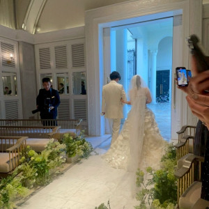 挙式退場時|784891さんの北山迎賓館/テイクアンドギヴ・ニーズウェディングの写真(2607635)