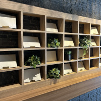 挙式会場に行くまでにある、ゲストへのメッセージを置ける場所