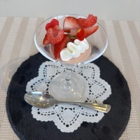 デザートのいちごのムース