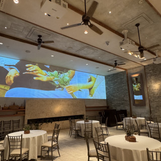 大画面のプロジェクターは迫力がありました。