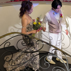 螺旋階段からバンケットに入る所です⭐|785198さんのピエトラ・セレーナの写真(2609215)