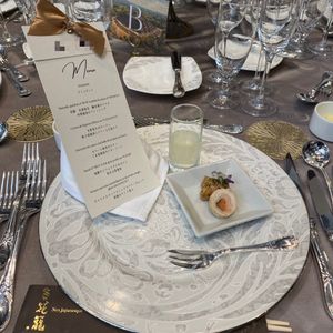 披露宴会場のテーブル|785209さんの百花籠（ひゃっかろう）- Neo Japanesque Wedding -の写真(2663031)