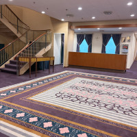 広い披露宴会場のロビーです。