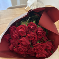 サプライズでもらったバラの花束です。