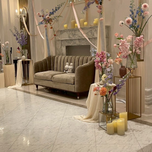 高砂のソファです。|785245さんのアーヴェリール迎賓館（名古屋）/テイクアンドギヴ・ニーズウェディングの写真(2618334)