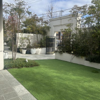 緑際立つお庭です