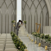 前撮りでも使ったが清潔感のある白がとても良かった！