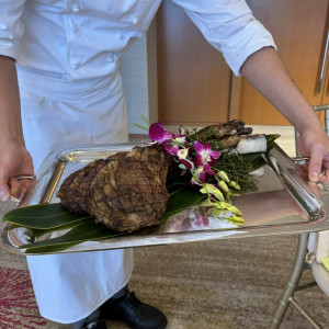 ステーキパフォーマンス1|785411さんのハレクラニ沖縄の写真(2610103)