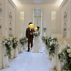 チャペルでのファーストミート後|785438さんのアーヴェリール迎賓館(富山)/テイクアンドギヴ・ニーズウェディングの写真(2610335)