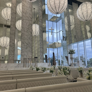 新婦側の参列者から見える景色が特にこだわっていた|785461さんのノートルダム大阪ONE/FIVESTAR WEDDINGの写真(2610342)