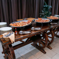 ピザを並べていただきました
