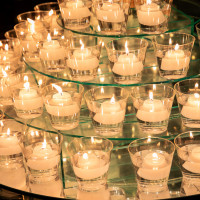 演出のピラミッドシャンデリアです。