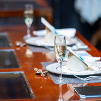 乾杯のスパークリングワインです