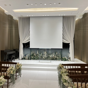 挙式会場です|785572さんのATOLL TERRASSE 鴨川（アトールテラスカモガワ）●BRASSグループの写真(2611575)