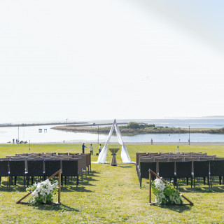 挙式は開放的で海がキラキラです！！