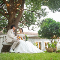 ガーデン内で撮影