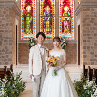 チャペルで記念撮影