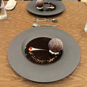 ホットチョコレートをかけていただけるもので、美味しかったです|785735さんのアールベルアンジェ高松の写真(2612915)