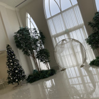 フラワーシャワー後に写真が撮れるスペース