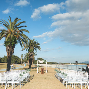 ガーデンでの挙式はゲストも初めての方が多く驚かれました|785769さんのTHE LUIGANS Spa & Resort(ザ・ルイガンズ．スパ＆リゾート)の写真(2625602)