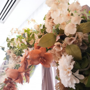 お任せでセットしていただいた装花です。|785803さんのHotel FLEX（ホテルフレックス）の写真(2613609)