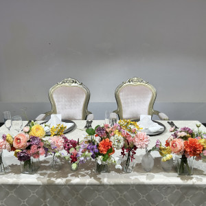 2人の座るメインテーブル|785811さんのHOTEL CRYSTAL PALACE（ホテルクリスタルパレス）の写真(2613682)