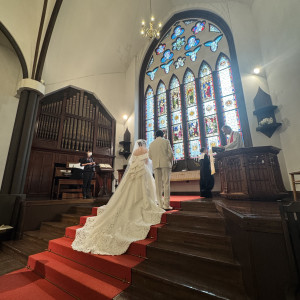ステンドグラスがとても綺麗でした|785817さんのST.MARGARET WEDDING（セント・マーガレット ウエディング）の写真(2614404)