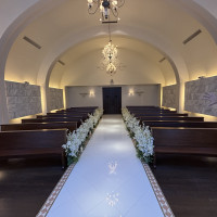 挙式会場です。新郎新婦目線の写真です。