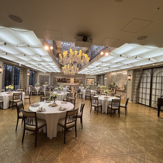 明るい印象の披露宴会場です。