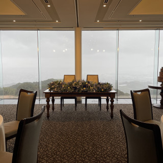 高層階の披露宴会場の場合はこんな感じです。