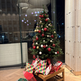 クリスマスツリーを持ち込んで会場を華やかにしました。