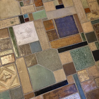 展望台の可愛いタイルです。