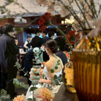 披露宴会場の雰囲気。そこまで広く無いのでアットホームな雰囲気